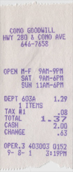 behavior of man receipt